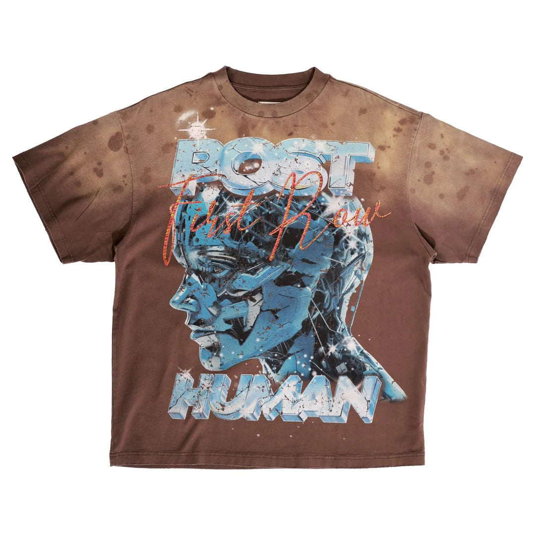 FIRST ROW POST HUMAN NEW BORN WASHED TEE