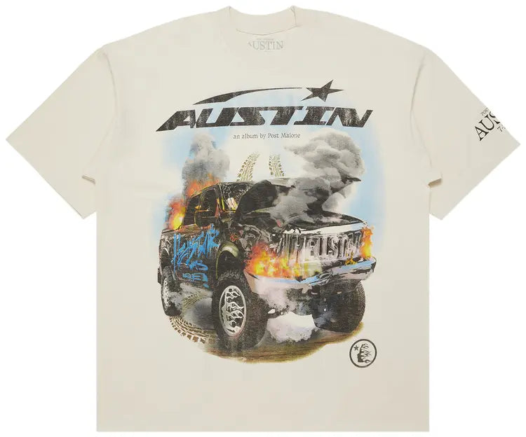 Hellstar x Post Malone Austin Tee 'Cream'