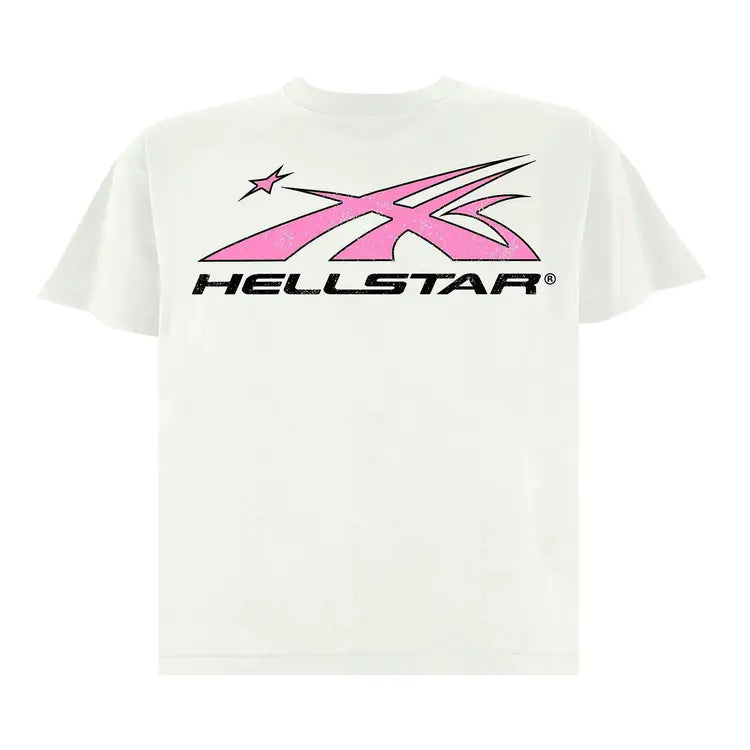 Hellstar Sports Logo T-Shirt “White/Pink"