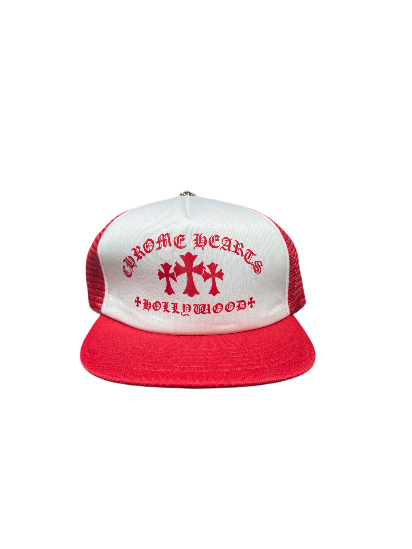 CHROME HEART THREE CROSS “hollywood” (rojo)