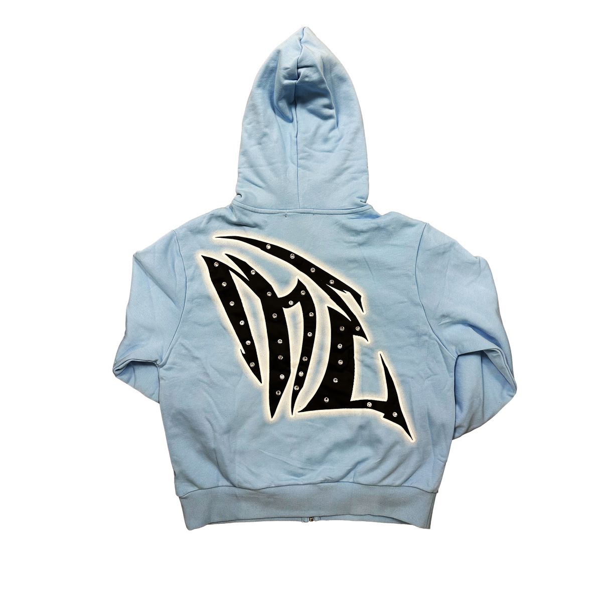 Blue Graffiti Zipper Hoodie (Blue Graffiti Zipper Hoodie)