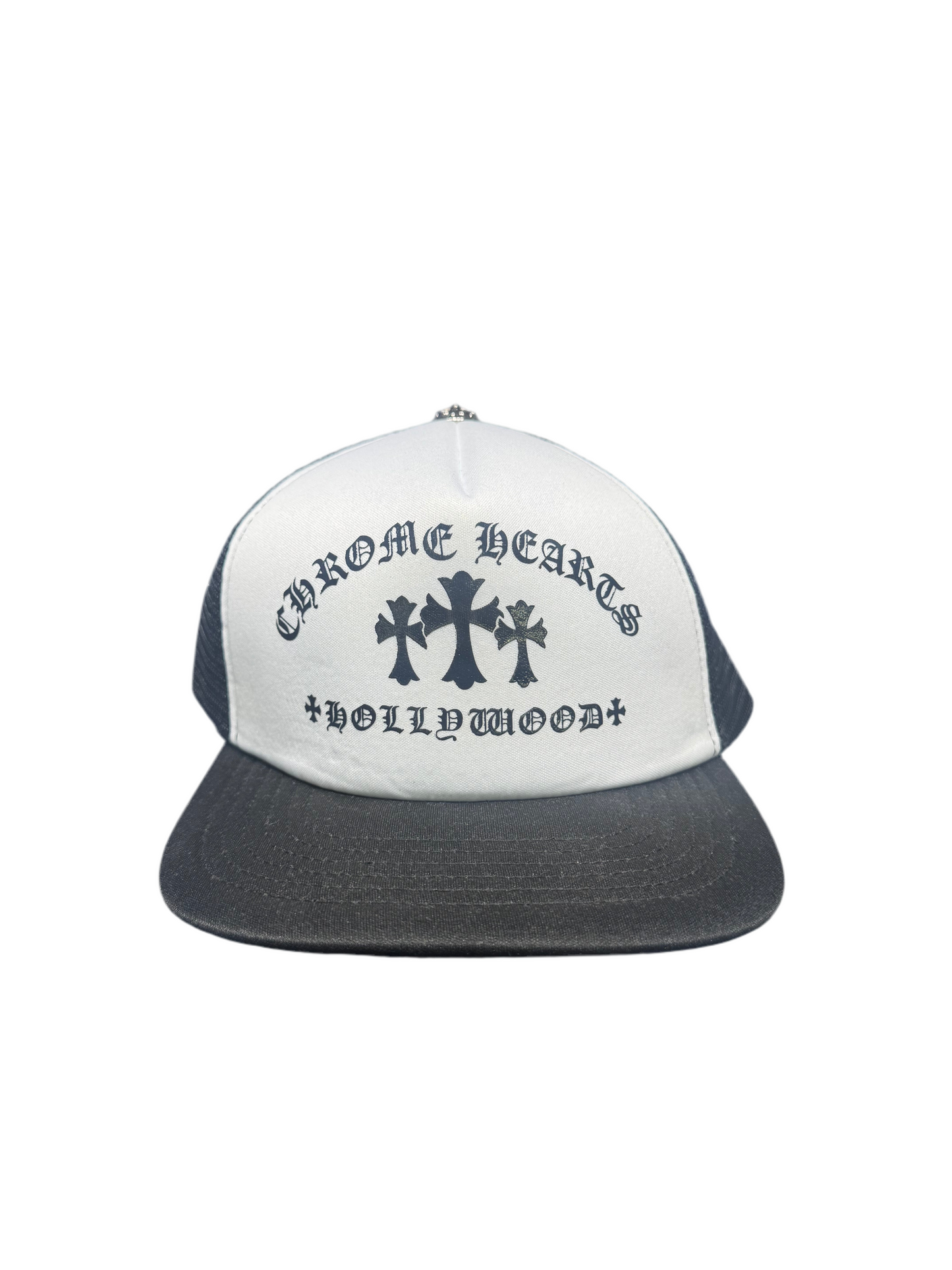 CHROME HEART THREE CROSS “hollywood” (blanco/negro)