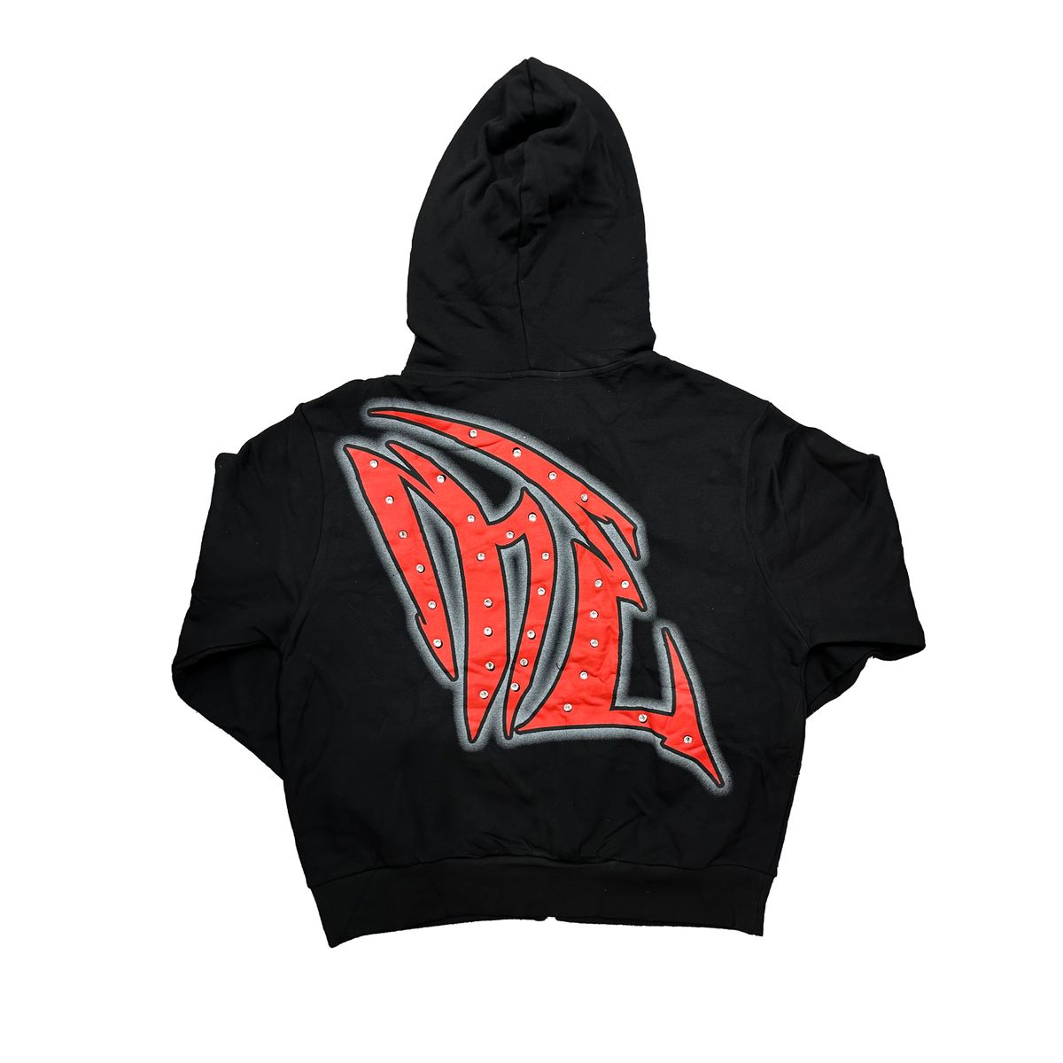 Black Graffiti Zipper Hoodie (black graffiti zipper hoodie)