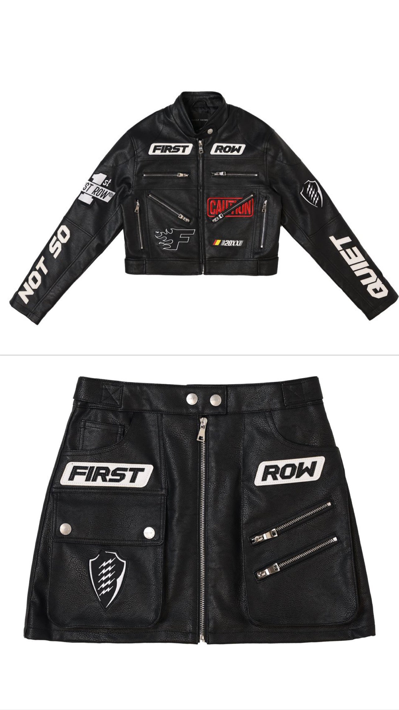 First Row CAUTION NOT SO QUIET RACING JACKET AND SKIRT