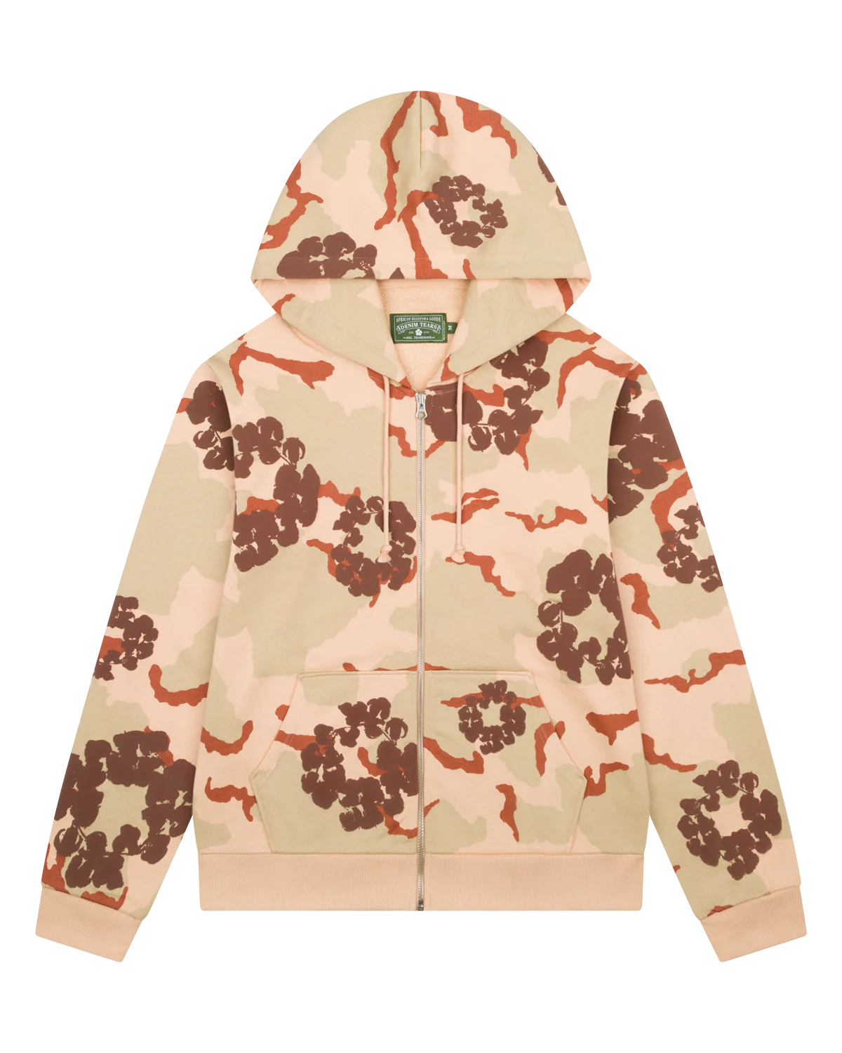 Denim Tears Wreath Zip Hoodie 'Tan Camo'