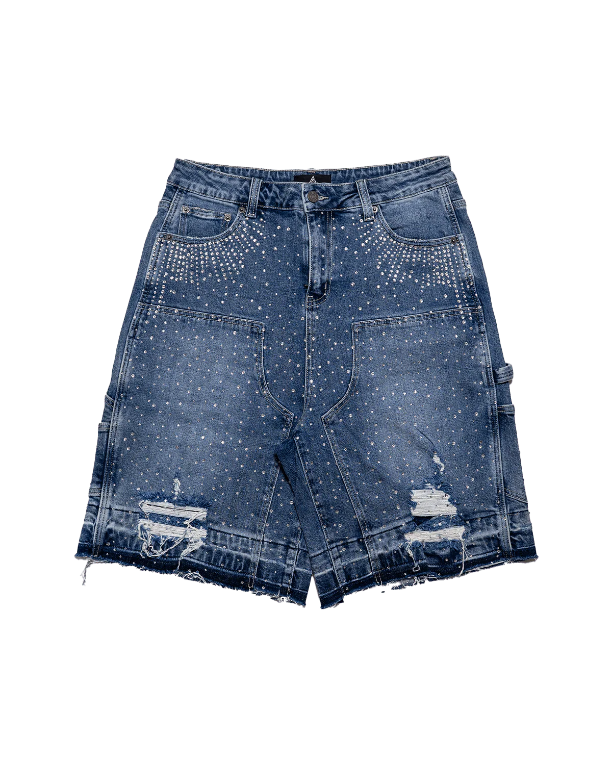 PAPER MONEY CRYSTALIZED SHORTS BLUE
