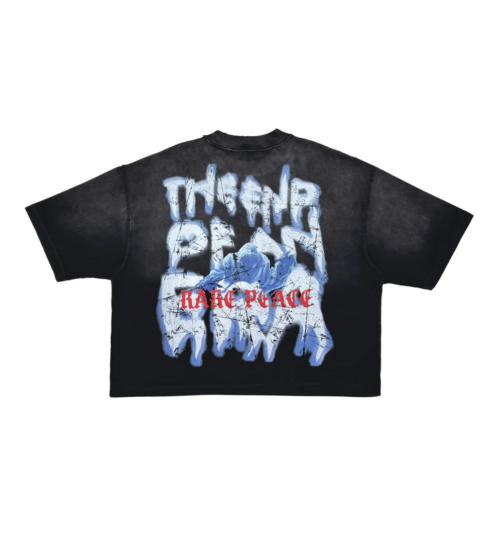 Rare Peace 'THE END OF AN ERA' Oversized Cropped T-shirt