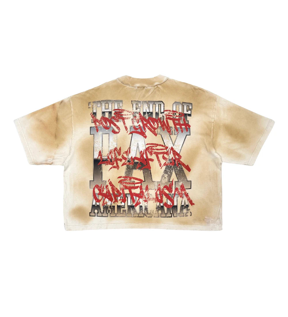 Rare Peace 'TRUST NO ONE' Oversized Cropped T-shirt