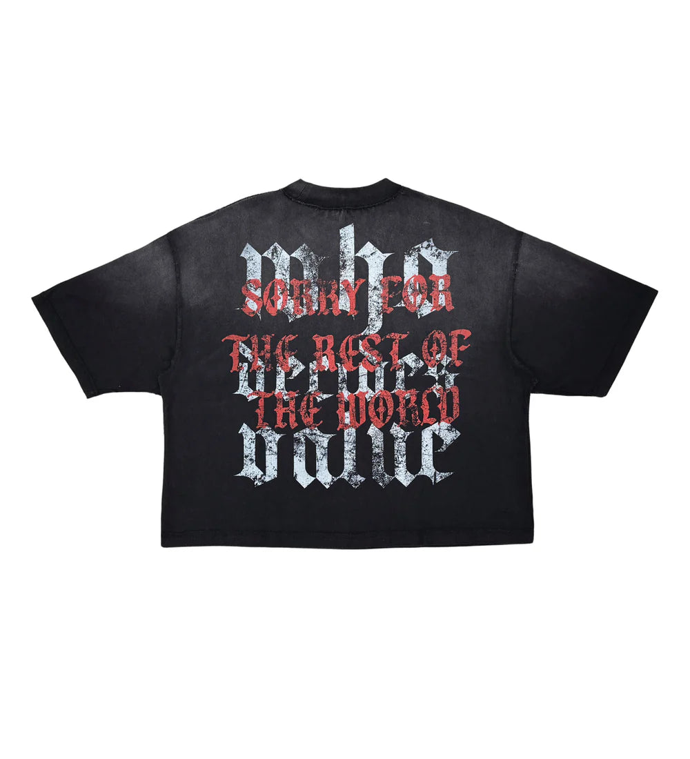 Rare Peace 'SORRY FOR TROTW' Oversized Cropped T-shirt