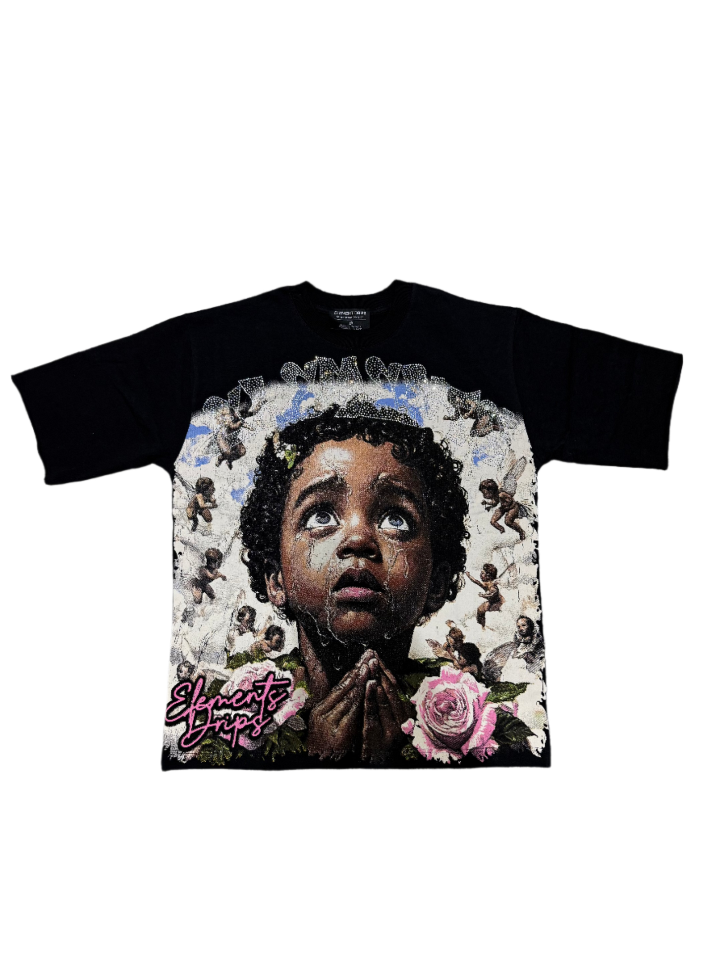 Element Drips Crying Angel Black Tee