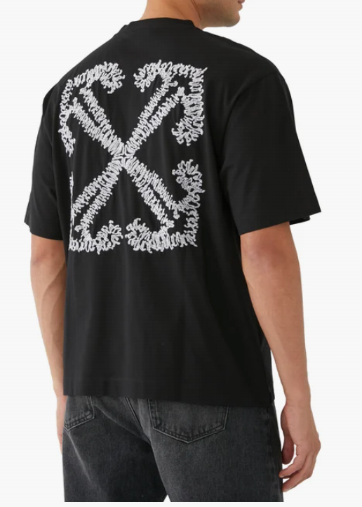 OFF-WHITE - Tattoo Arrow Skate Cotton T-shirt Black