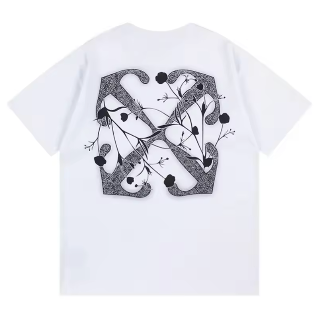 Off-white Flower Arrow Printed Cotton White