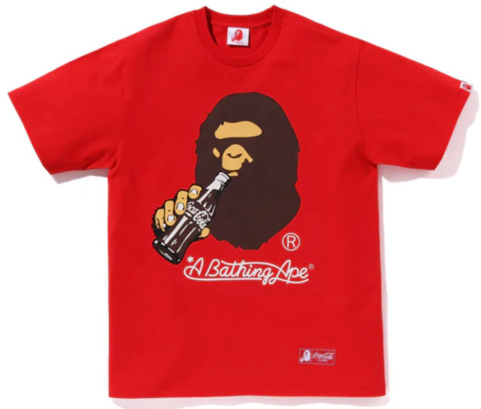BAPE x Coca-Cola Ape Head Tee Red