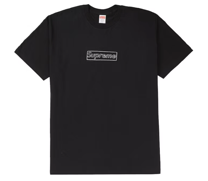 Supreme Kaws Chalk Logo Tee Black
