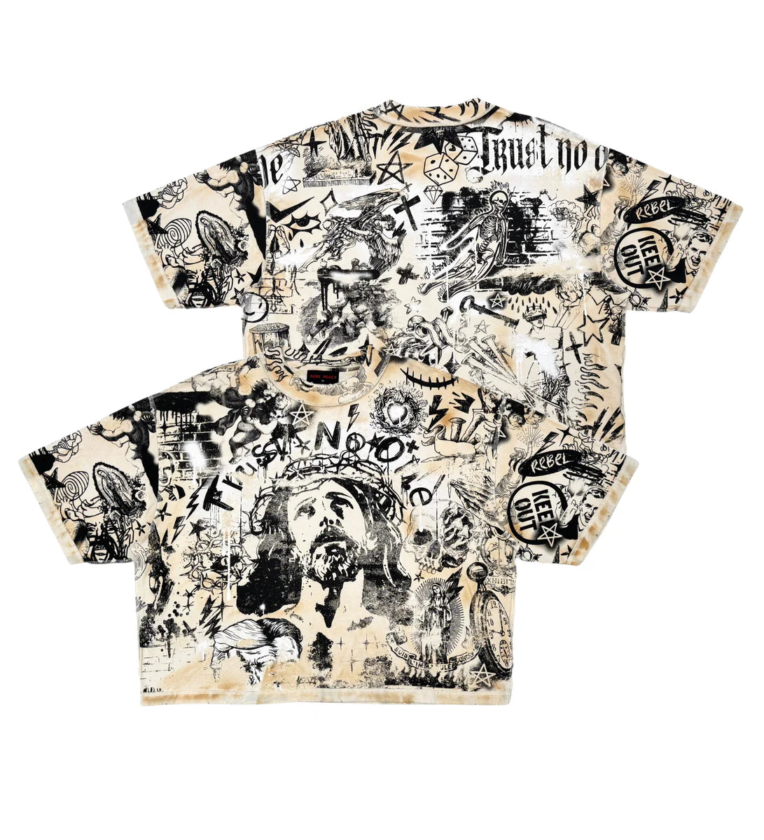Rare Peace "Doodle" Ecru Tee