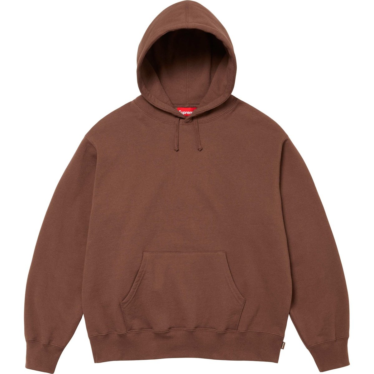 Supreme Satin Appliqué Hooded Sweatshirt Brown