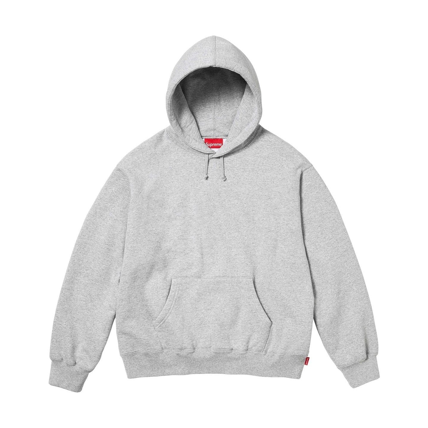 Supreme Satin Appliqué Hooded Sweatshirt Grey