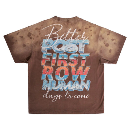 FIRST ROW POST HUMAN NEW BORN WASHED TEE