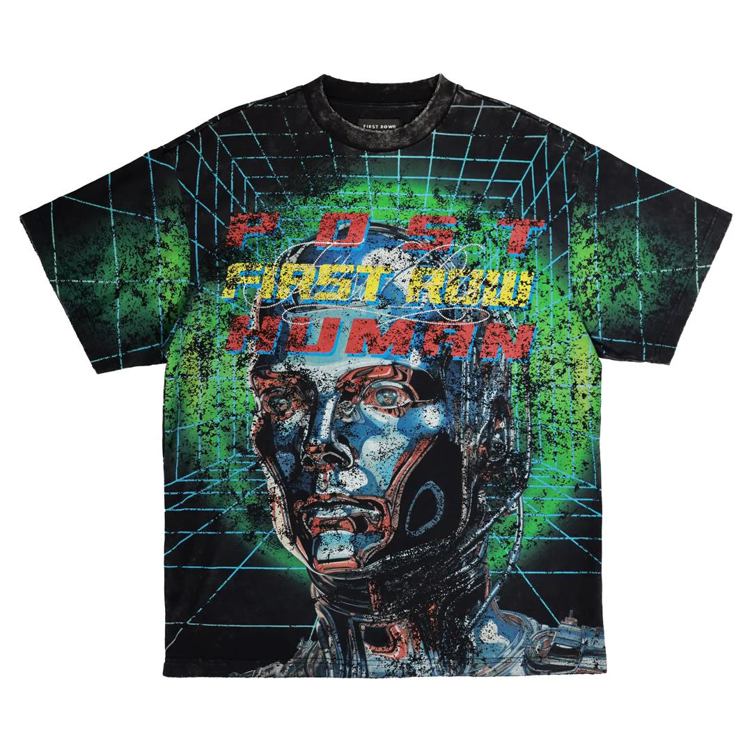 FIRST ROW POST HUMAN MATRIX WASHED TEE