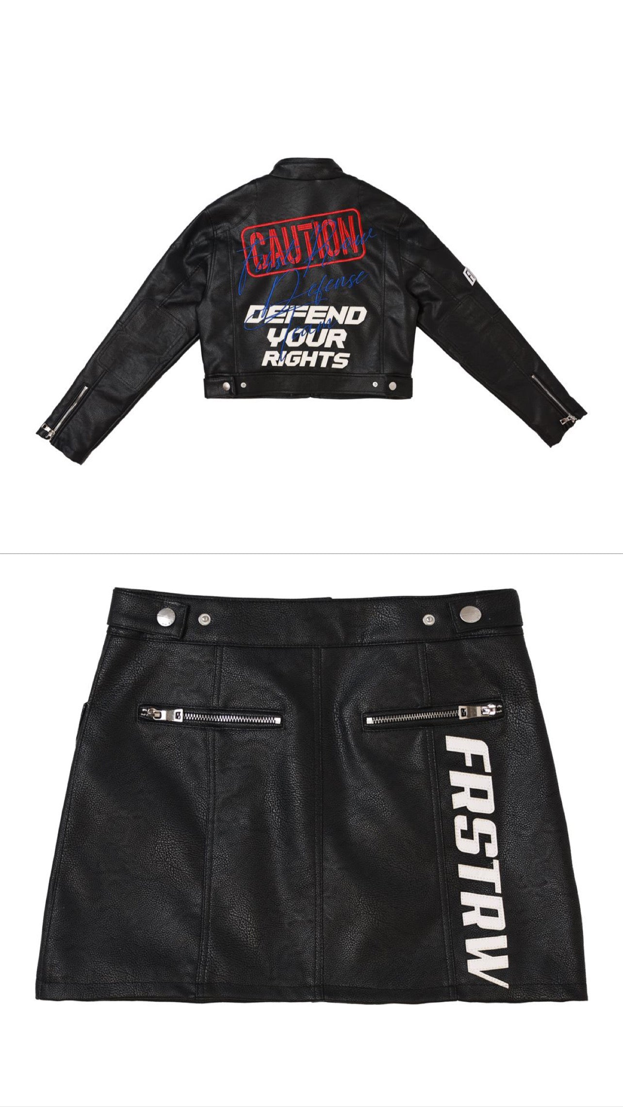 First Row CAUTION NOT SO QUIET RACING JACKET AND SKIRT