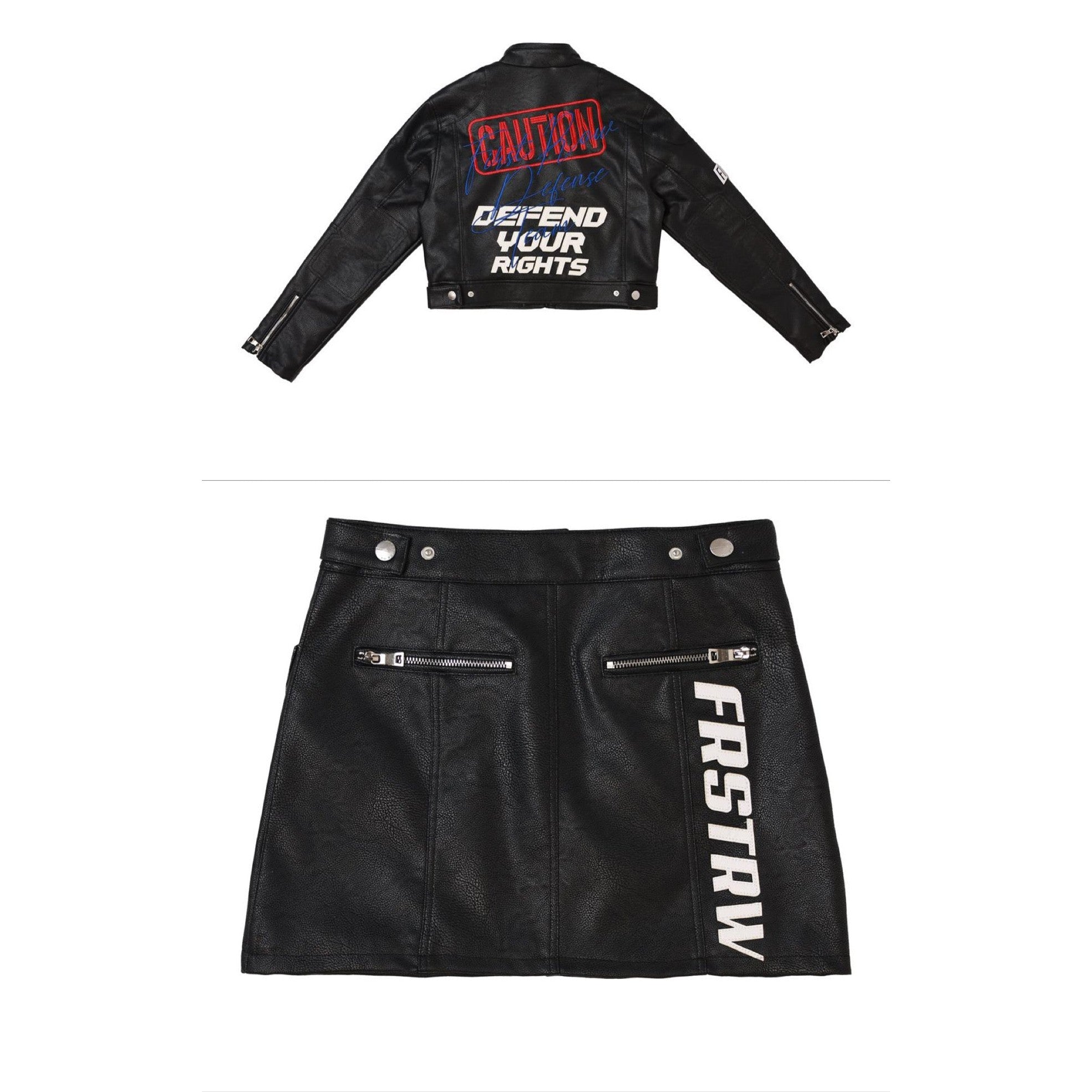First Row CAUTION NOT SO QUIET RACING JACKET AND SKIRT SET