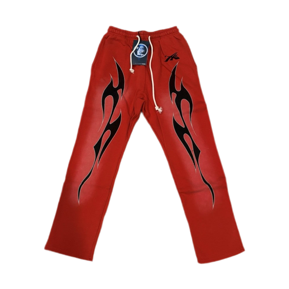 Hellstar Sweatpants Airbrush Flame | Red