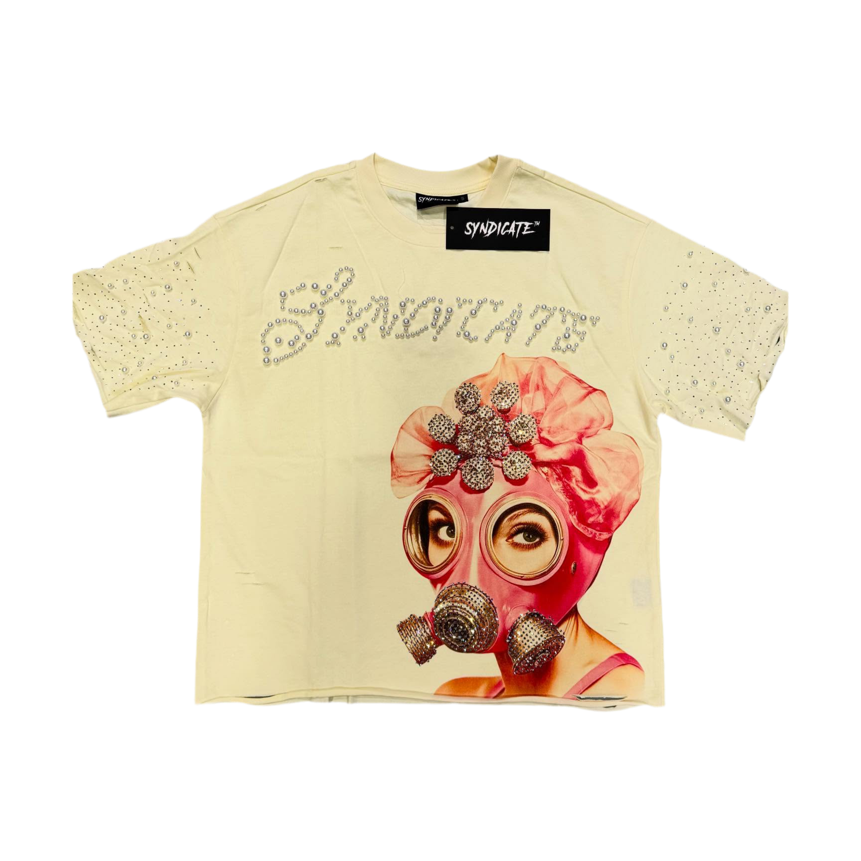 SYNDICATE Gas Mask Ivory Rhinestone