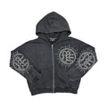‘Eclipse’ Grey Acid Wash Hoodie