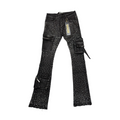 EMBELLISHED RHINESTONE DENIM CARGO