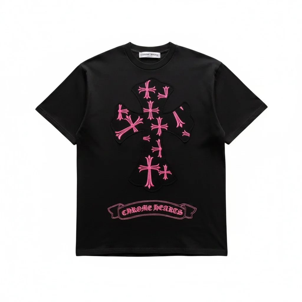 Chrome Hearts Cross pink T-shirt
