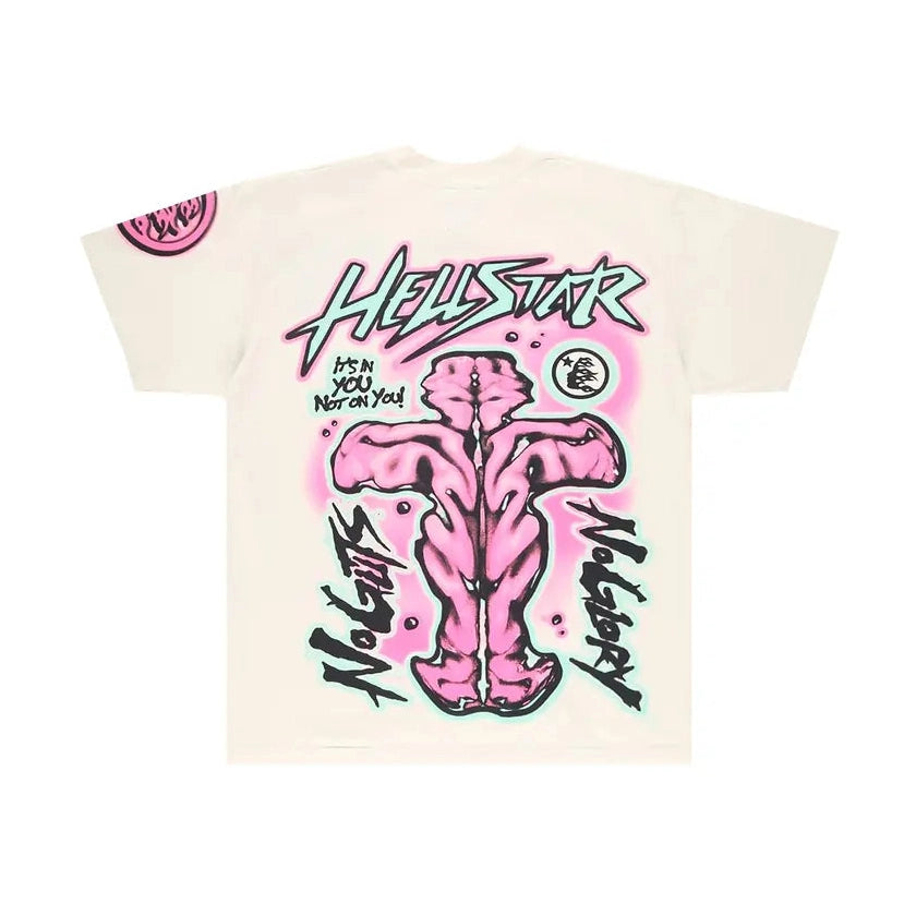 Hellstar No Guts No Glory T-Shirt 'White/Pink'