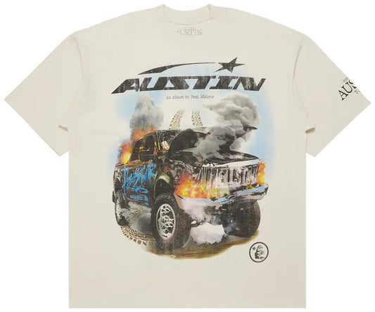 Hellstar x Post Malone Austin Tee 'Cream'