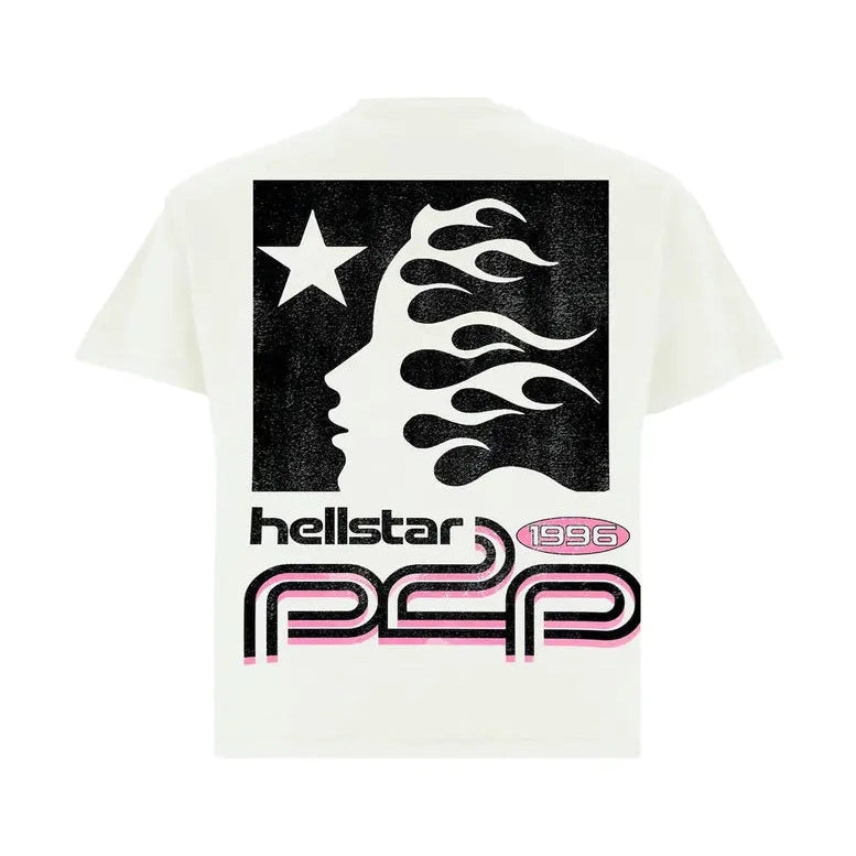 Hellstar Sports Logo T-Shirt “White/Pink"