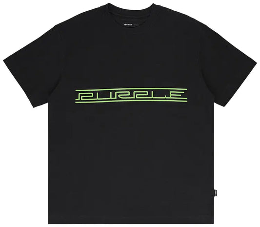 PURPLE BRAND Textured Jersey Short-Sleeve Tee 'Black'
