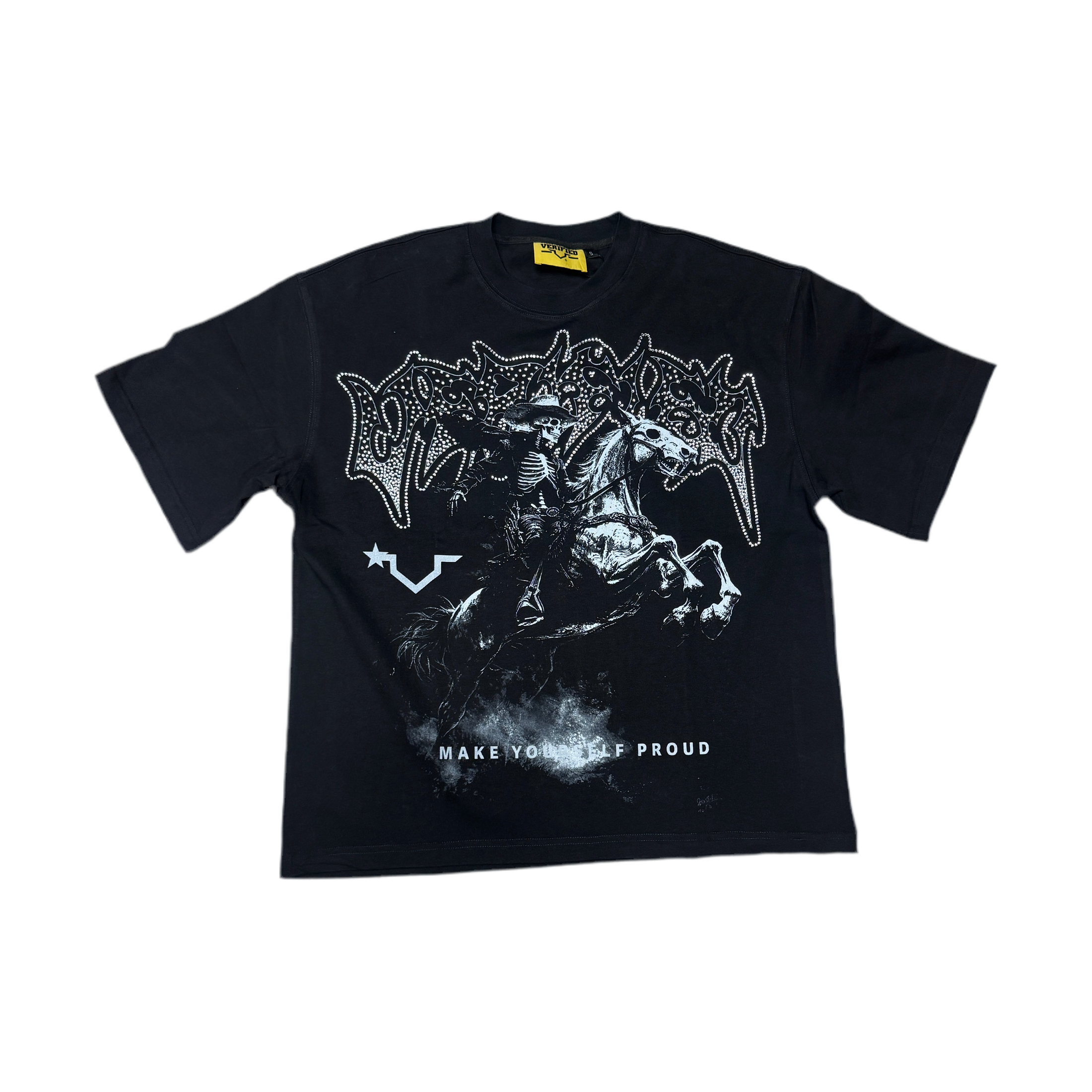 VERIFIED SKELETON COWBOY HORSE (black)