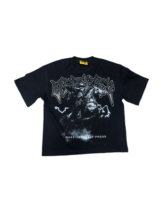 VERIFIED SKELETON COWBOY HORSE (black)