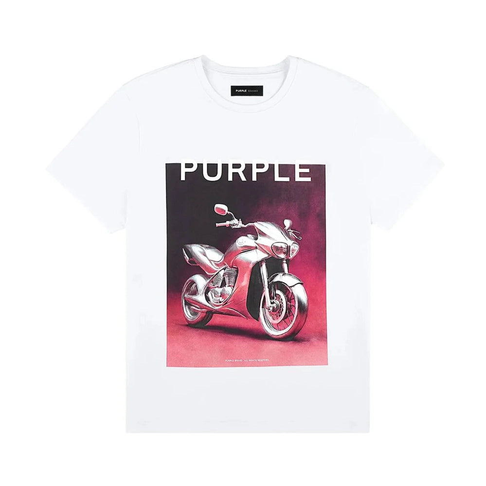 PURPLE BRAND All Chrome Tee - White
