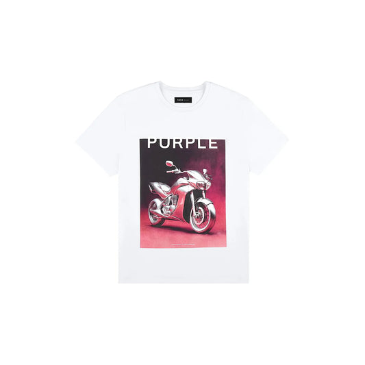 PURPLE BRAND All Chrome Tee - White