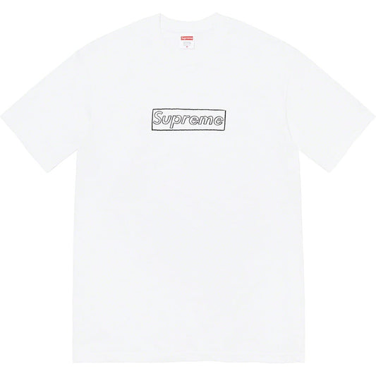 Supreme Kaws Chalk Logo Tee White