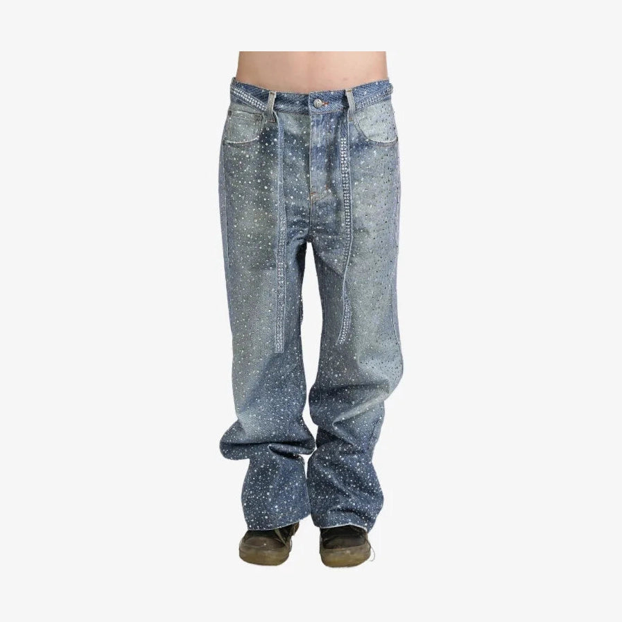 Black Icon Rhinestone Jean Denim