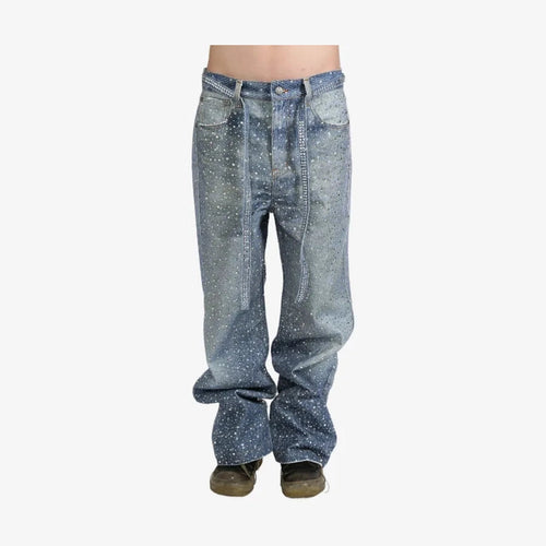 Black Icon Rhinestone Jean Denim