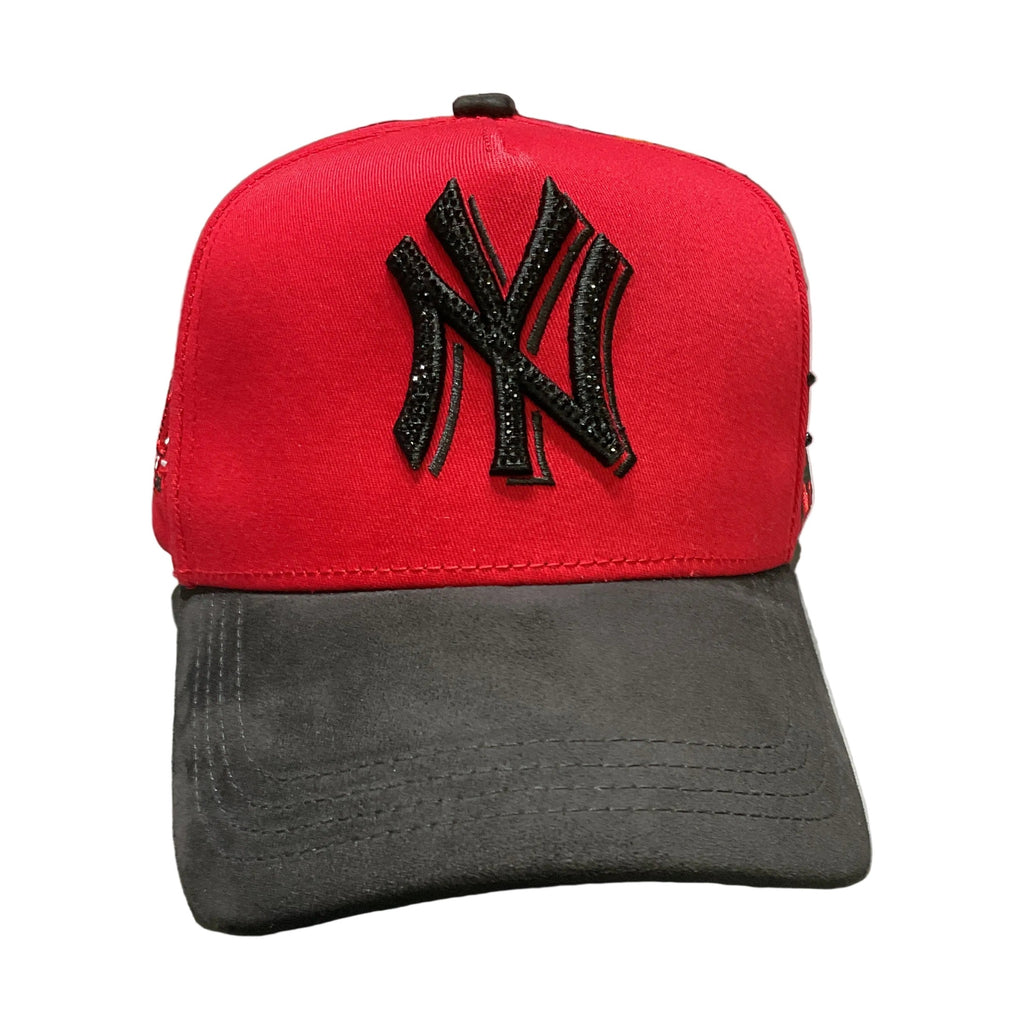 Luxury Hats NY Red Black