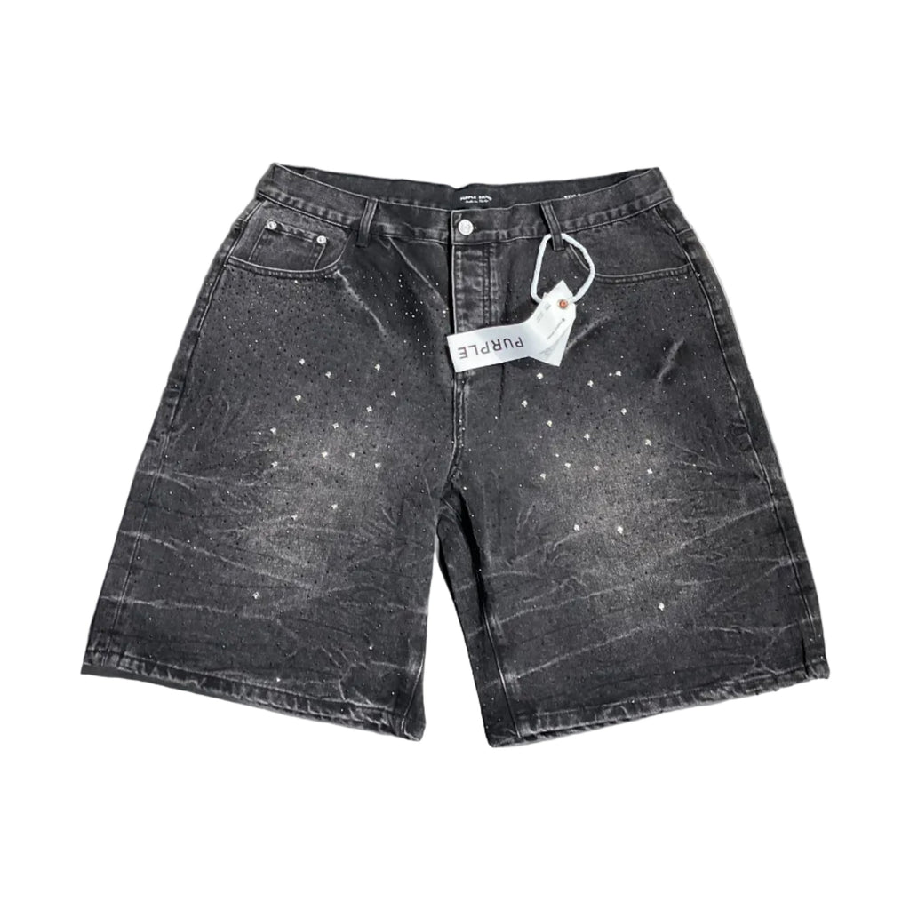 Purple jeans short bling 16