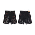 Hellstar Fire Diamond Demin Jorts Black