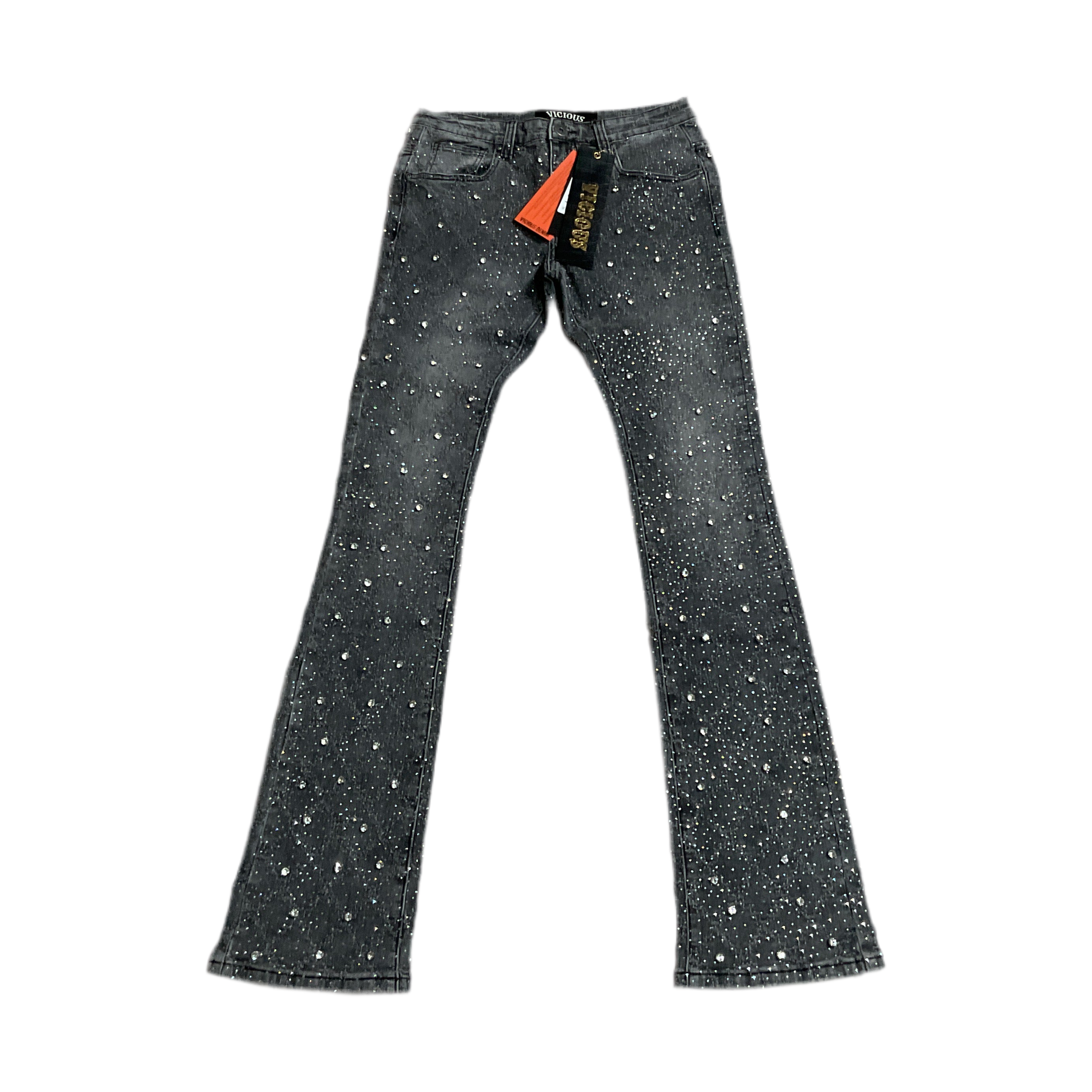 Vc Grey Embellished Denim