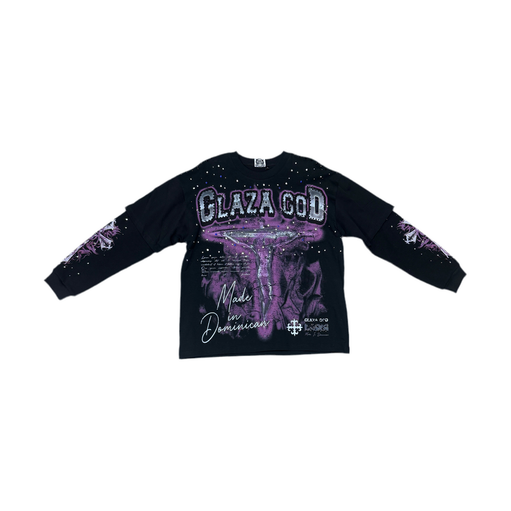 GLAZAGOD CRUCIFICADO LONGSLEEVE (violeta)