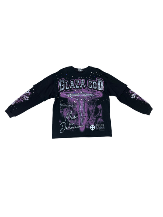 GLAZAGOD CRUCIFICADO LONGSLEEVE (violeta)