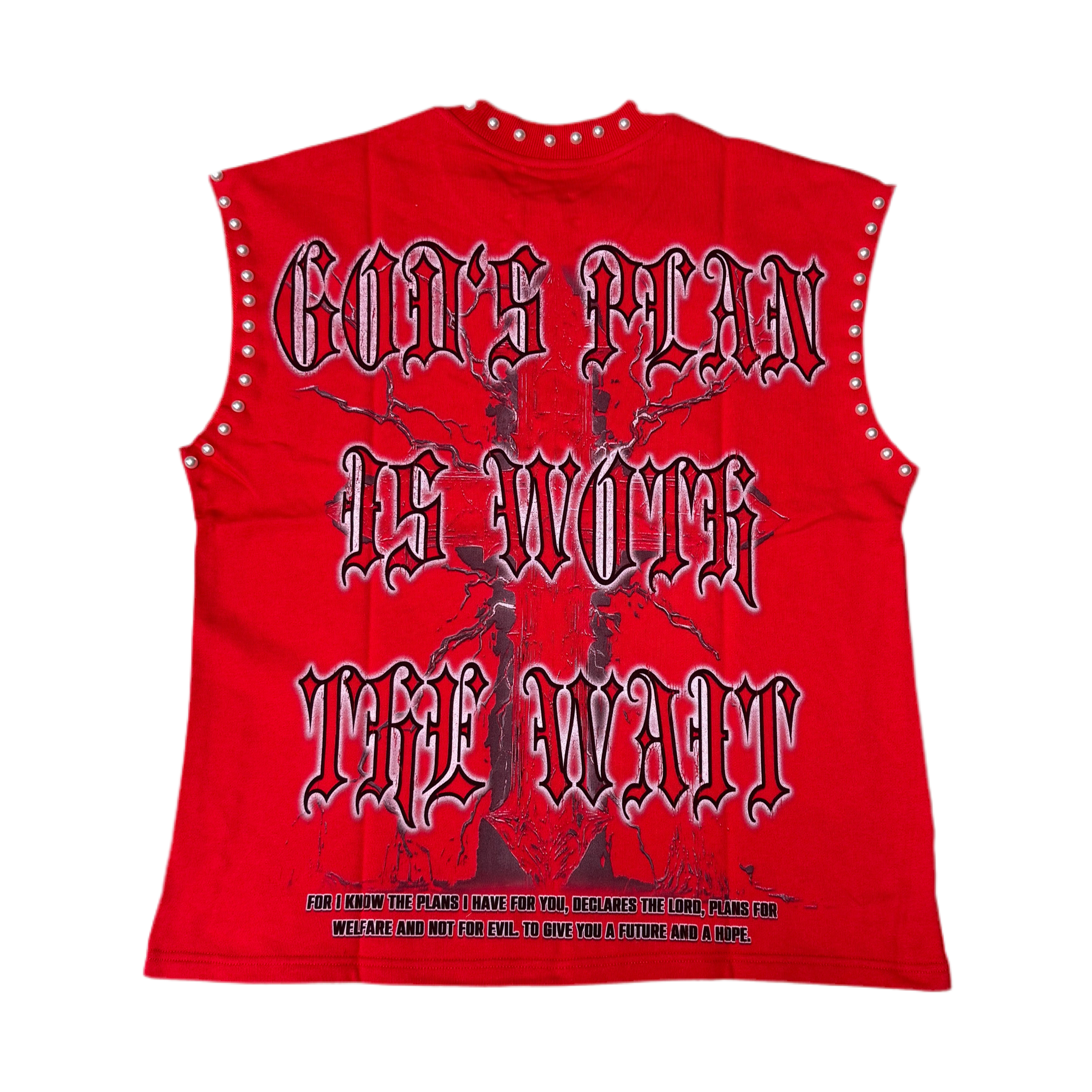 GLAZAGOD JESÚS WEPT Sleeveless (rojo)