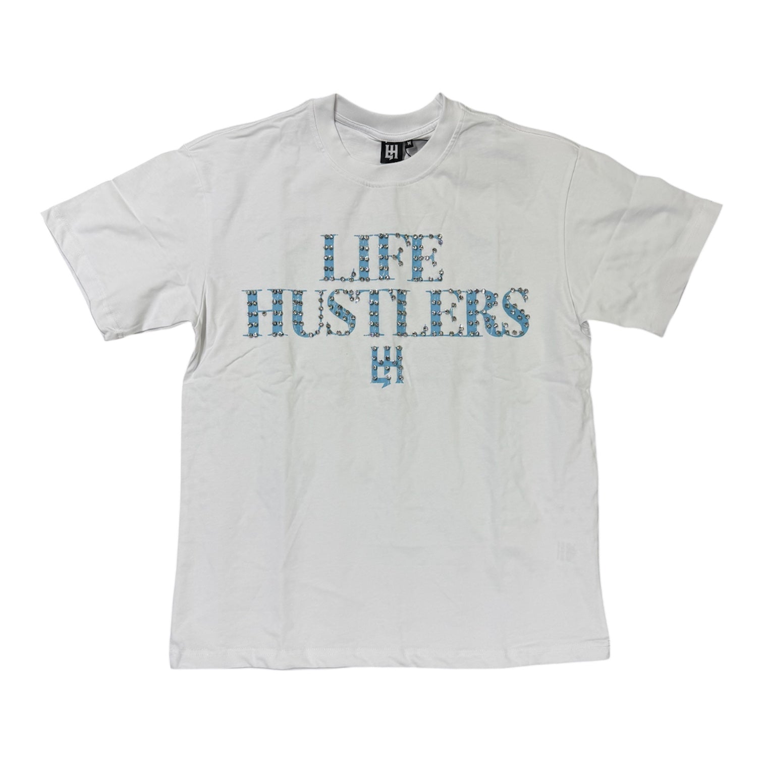 Life Hustlers “BASIC TEE ” White and Blue