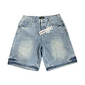Purple jeans short bling 17
